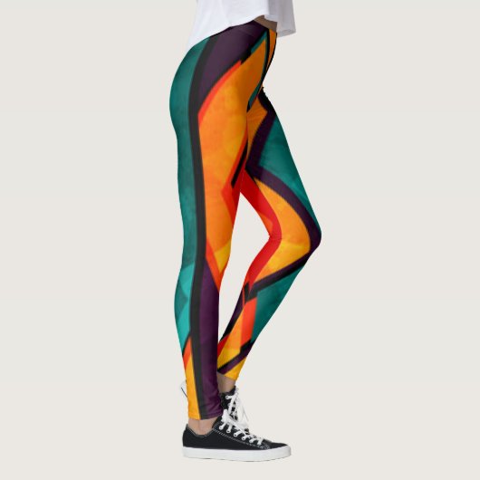 Leggings Conception d'impression Motif africaine multicolor (Droite)