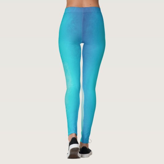 Leggings Conception d'océan bleu (Dos)