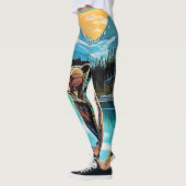 Leggings Conception d'ours de montagne canadiens majestueux (Gauche)