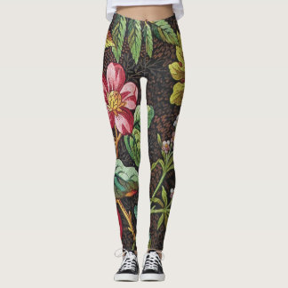 Leggings Conception du 18ème siècle de textile des fleurs