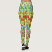 Leggings Conception d'un potier coloré rétro (Dos)