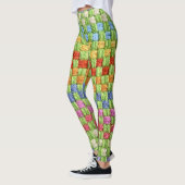 Leggings Conception d'un potier coloré rétro (Gauche)