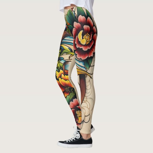 Leggings Conception d'un tatouage captivant (Gauche)
