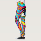 Leggings Conception d'une vue oeil psychédélique (Gauche)