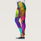 Leggings Conception dynamique d'empreintes digitales (Gauche)