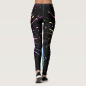 Leggings Conception dynamique des explosions de couleurs (Dos)