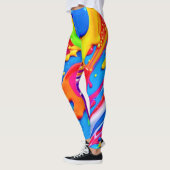 Leggings Conception éclatante de couleur éclatante (Gauche)