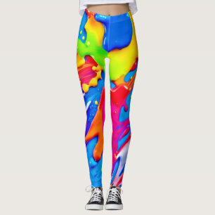 Leggings Conception éclatante de couleur éclatante