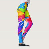 Leggings Conception éclatante de couleur éclatante (Droite)
