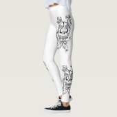 Leggings Conception exclusive de guêtres. Avirons noirs et (Gauche)