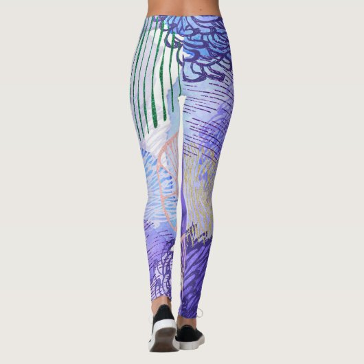 Leggings Conception florale Abstraite (Dos)