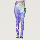 Leggings Conception florale Abstraite (Devant)