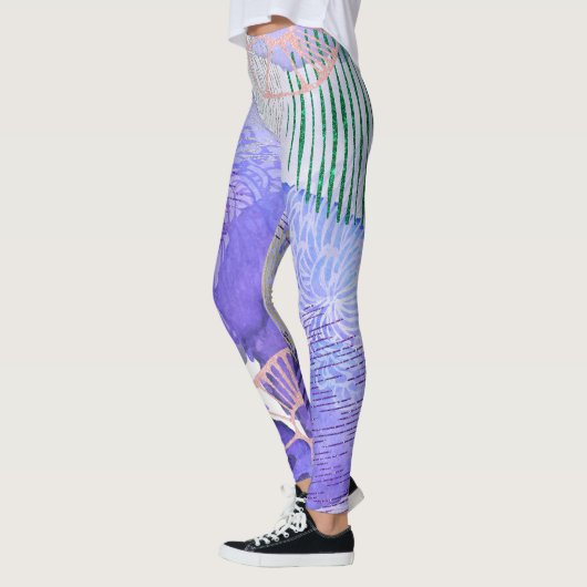 Leggings Conception florale Abstraite (Gauche)