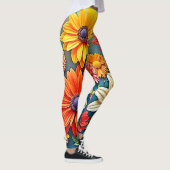 Leggings Conception florale dynamique de l'Imaginaire (Droite)