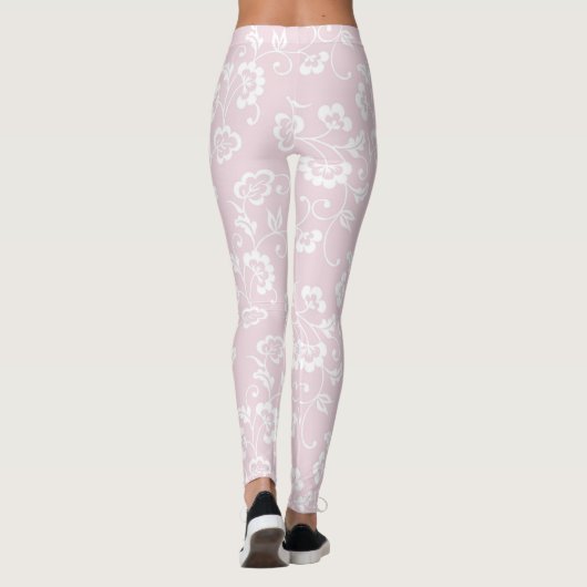 Leggings conception florale rose fraîche de hanche de (Dos)
