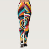 Leggings - Conception géométrique colorée (Dos)