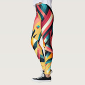 Leggings - Conception géométrique colorée (Gauche)