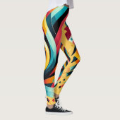 Leggings - Conception géométrique colorée (Droite)