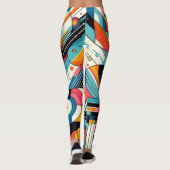 Leggings - Conception géométrique colorée, Art (Dos)