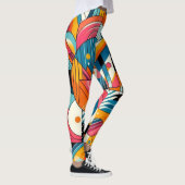 Leggings - Conception géométrique colorée, Art (Droite)