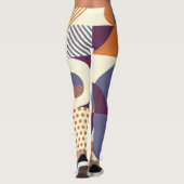 Leggings Conception géométrique de style rétro (Dos)