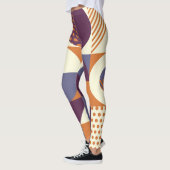 Leggings Conception géométrique de style rétro (Gauche)