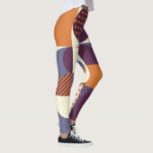 Leggings Conception géométrique de style rétro (Droite)