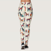 Leggings Conception géométrique des silhouettes de chien (Dos)