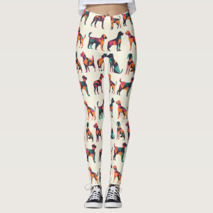 Leggings Conception géométrique des silhouettes de chien
