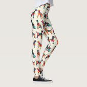 Leggings Conception géométrique des silhouettes de chien (Droite)