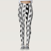 Leggings Conception géométrique, gris, noir, blanc, (Devant)