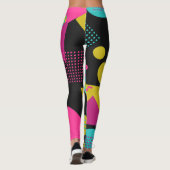 Leggings Conception géométrique Memphis des années 80 rétro (Dos)