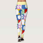 Leggings Conception Géométrique Multicolore Vibrante