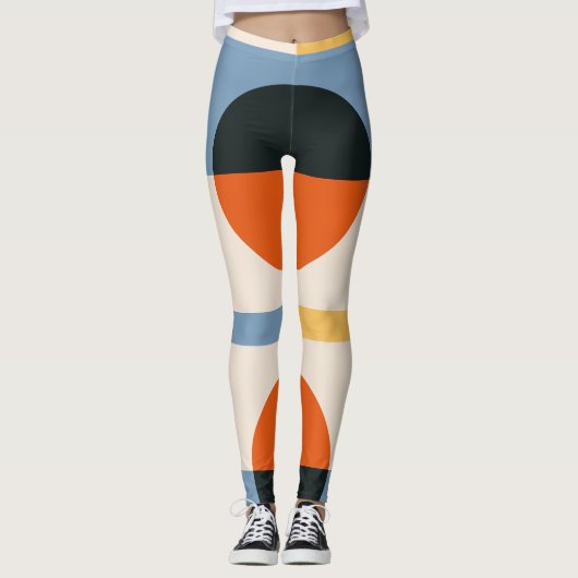 Leggings Conception géométrique multicouleur Abstraite (Devant)