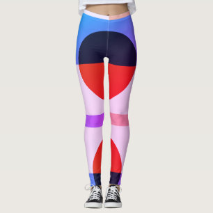 Leggings Conception géométrique multicouleur Abstraite