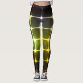 Leggings conception géométrique néon Abstraite (Devant)