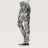 Leggings Conception géométrique rétro-aigle atomique (Gauche)