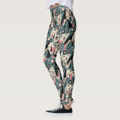 Leggings Conception géométrique rétro-aigle atomique (Gauche)