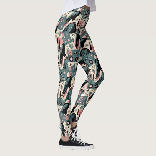 Leggings Conception géométrique rétro-aigle atomique (Droite)