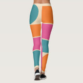 Leggings Conception géométrique rétro moderne (Dos)
