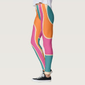 Leggings Conception géométrique rétro moderne (Gauche)