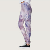 Leggings Conception géométrique rose et violet souple (Gauche)