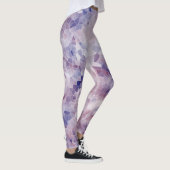 Leggings Conception géométrique rose et violet souple (Droite)