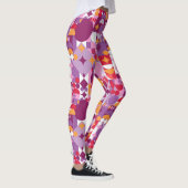Leggings Conception géométrique violette avantgardiste (Droite)