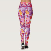 Leggings Conception géométrique violette avantgardiste (Dos)
