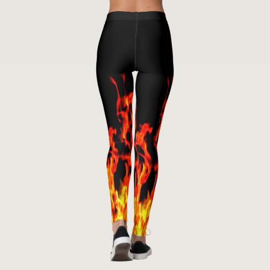 Leggings Conception incendie 01 Collage tout-sur-impression (Dos)