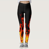 Leggings Conception incendie 01 Collage tout-sur-impression (Devant)