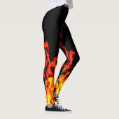 Leggings Conception incendie 01 Collage tout-sur-impression (Droite)