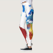 Leggings Conception moderne de carte du monde sur les (Gauche)