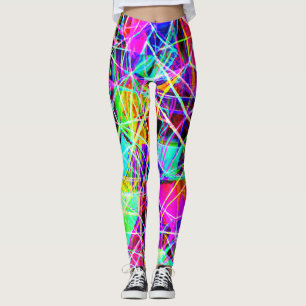Leggings Conception Motif Abstraite dynamique